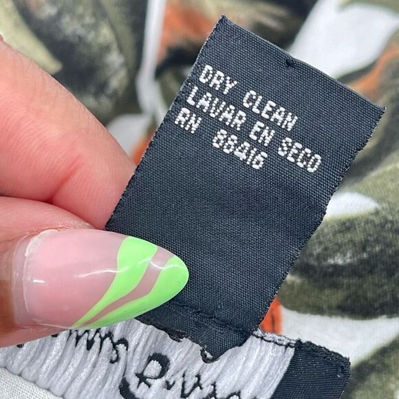 Vintage Jamie Brooke Rayon Tropical Floral Button Front Maxi Dress Size 10 - Picture 13 of 14